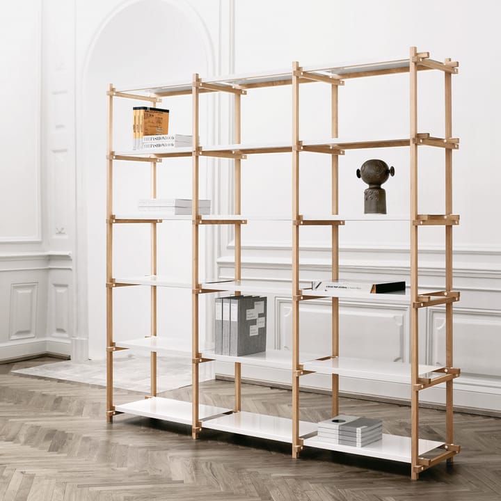 Mensola Woody, Oak-white lacquered shelf, high HAY