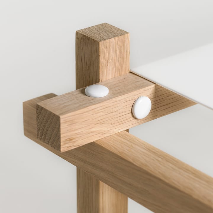 Mensola Woody, Oak-white lacquered shelf, high HAY