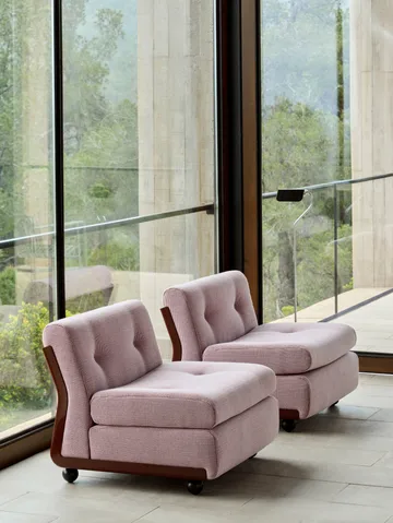 Modulo divano Amanta - Burgundy red-yuma 1851, poltrona a 1 posto - HAY