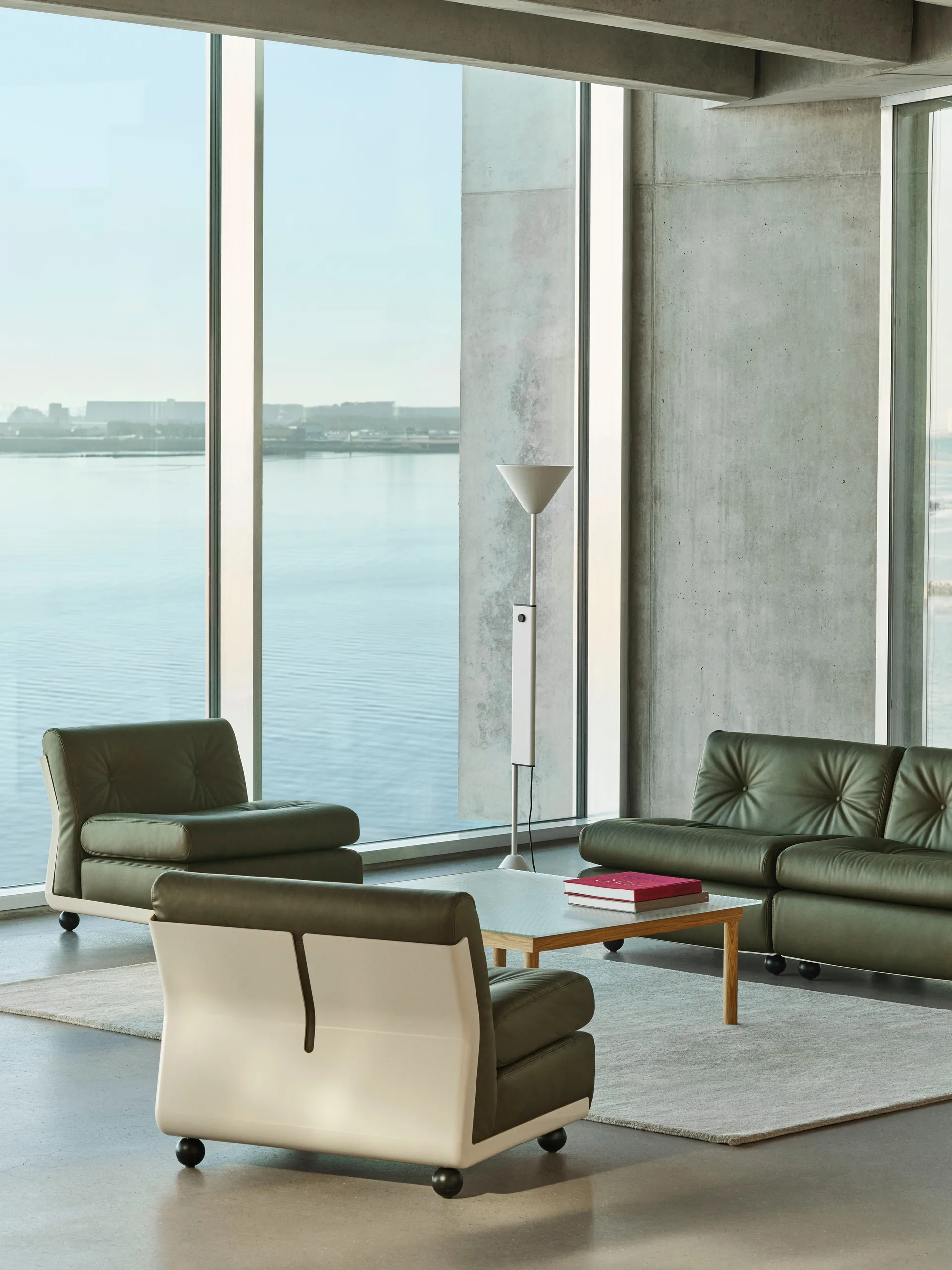 Modulo divano Amanta, Cream beige-sense forest, poltrona 1 posto HAY