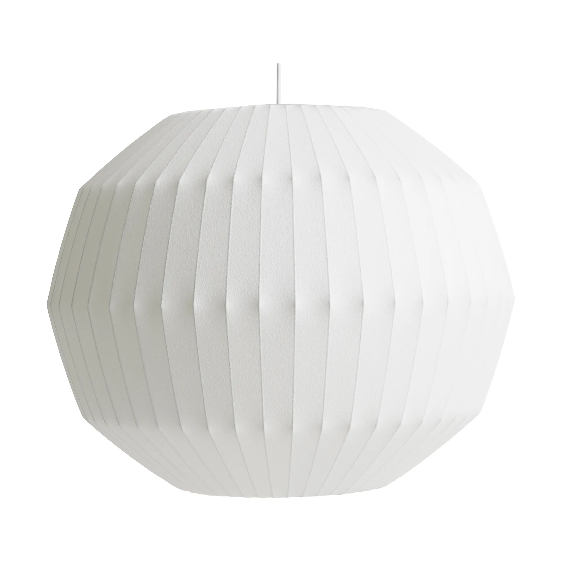 Nelson Bubble Angled Sphere lampada a sospensione L, Bianco opaco HAY