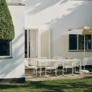 Ombrellone esagonale Terrazza - Off white-ocra - HAY