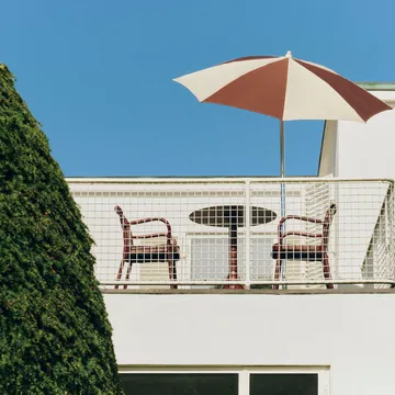 Ombrellone ottagonale Terrazza - Off-white-burgundy - HAY