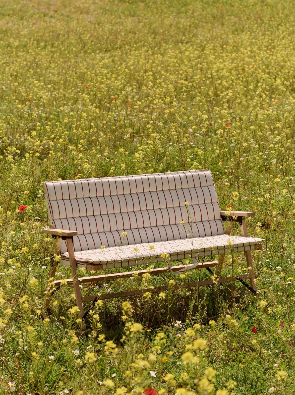 Outdoor Market divano pieghevole, Beige-red, 2 posti HAY