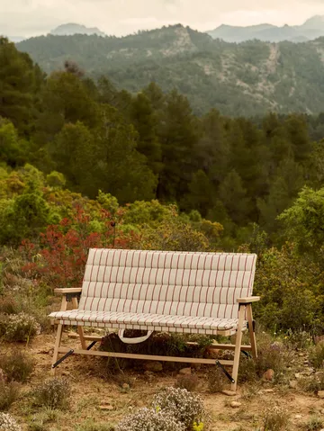 Outdoor Market divano pieghevole - Beige-red, 2 posti - HAY