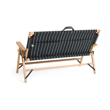 Outdoor Market divano pieghevole - Black-beige, 2 posti - HAY