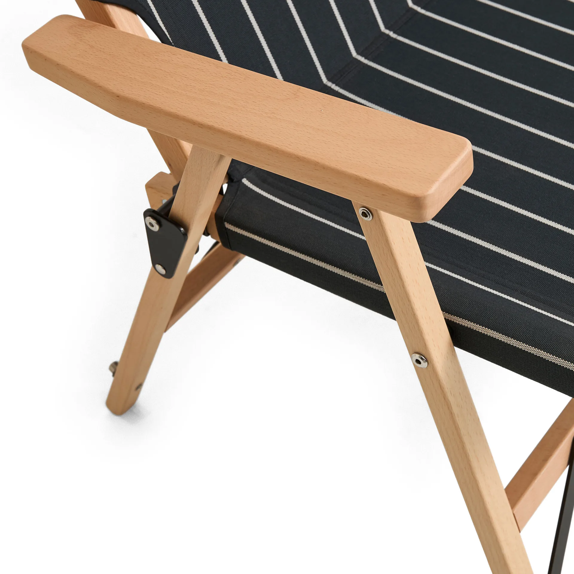 Outdoor Market divano pieghevole, Black-beige, 2 posti HAY