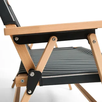 Outdoor Market divano pieghevole - Black-beige, 2 posti - HAY