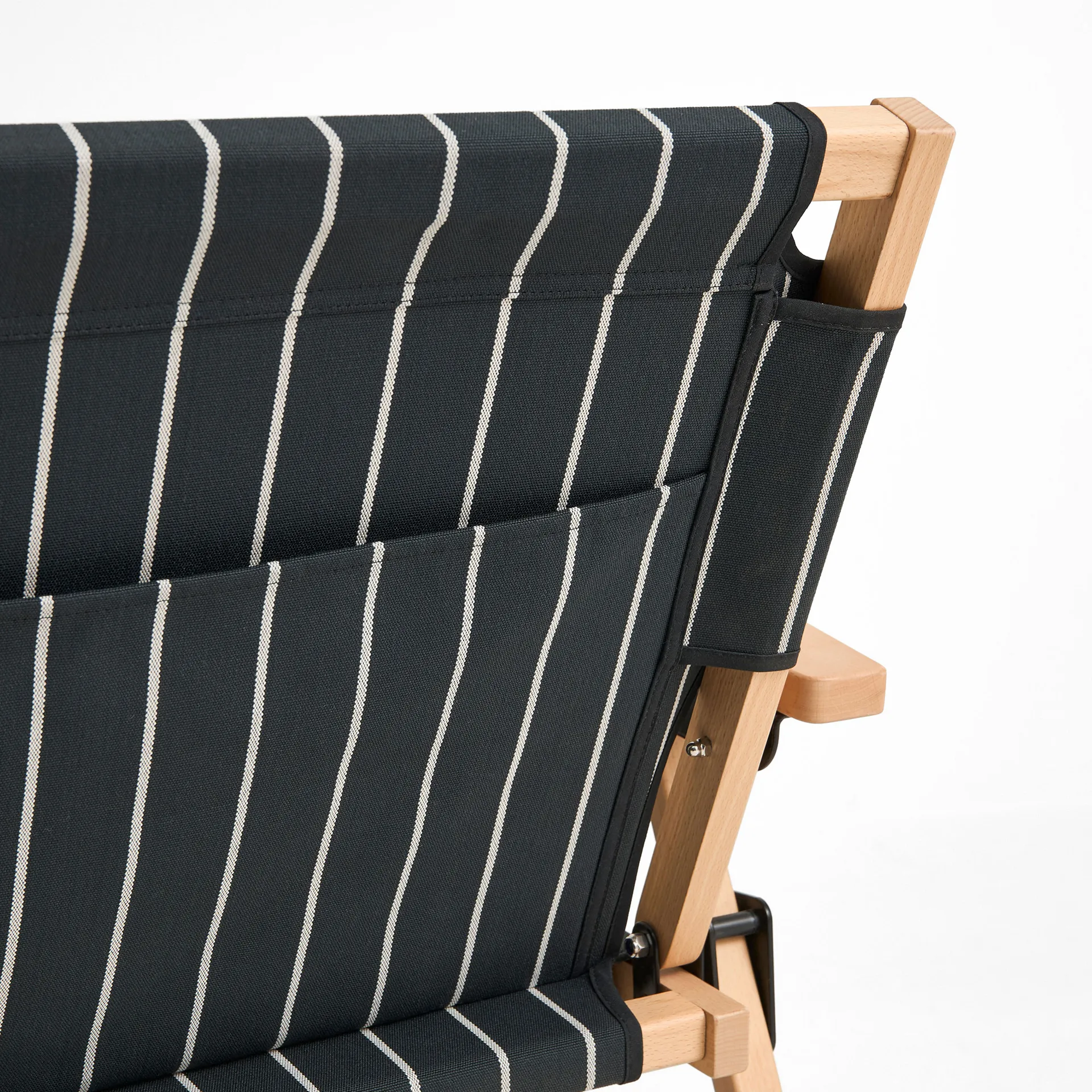 Outdoor Market divano pieghevole, Black-beige, 2 posti HAY