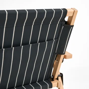 Outdoor Market divano pieghevole - Black-beige, 2 posti - HAY