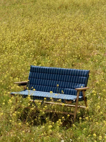 Outdoor Market divano pieghevole - Blue-beige, 2 posti - HAY