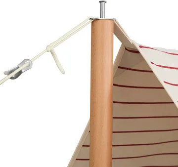 Outdoor Market parasolettone - Beige-rosso, 200x240 cm - HAY