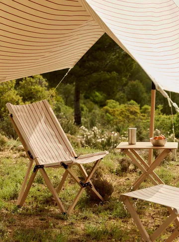 Outdoor Market sedia pieghevole - Beige-rosso - HAY