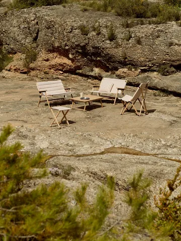 Outdoor Market sgabello pieghevole - Beige-rosso - HAY