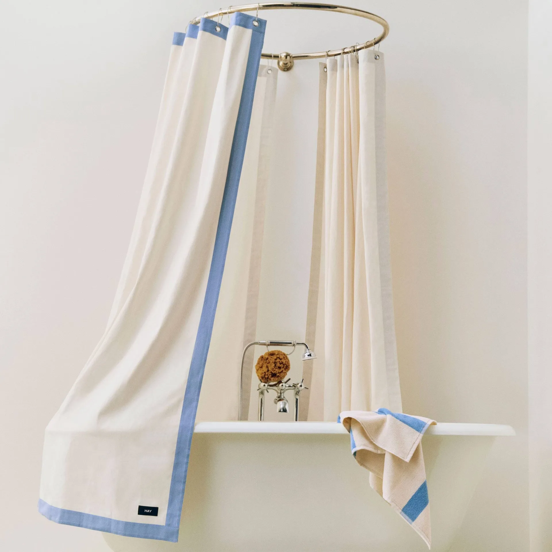 Outline tenda doccia, cream and blue HAY