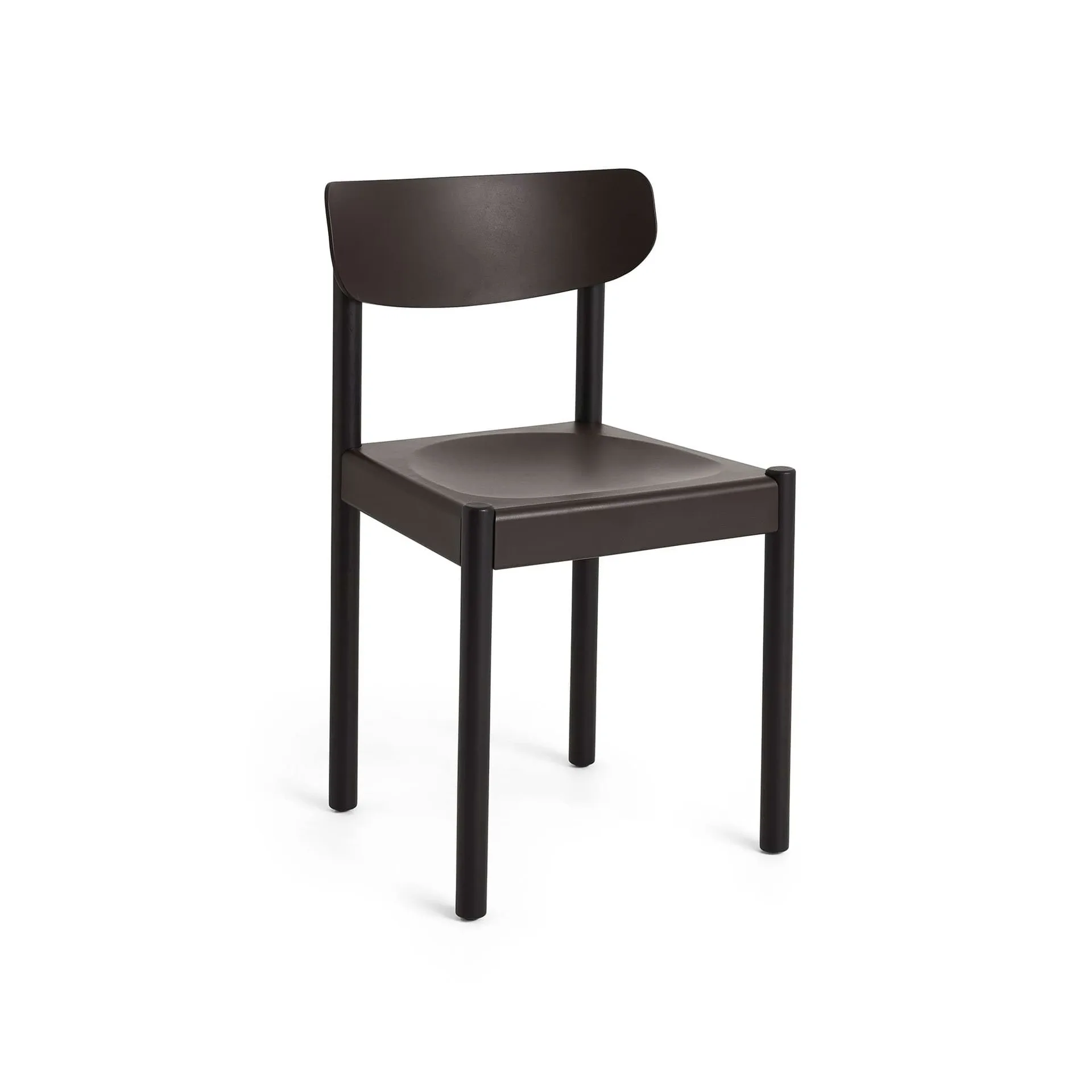 Pack Chair 10 sedia, Iron black rovere-graphite brown HAY
