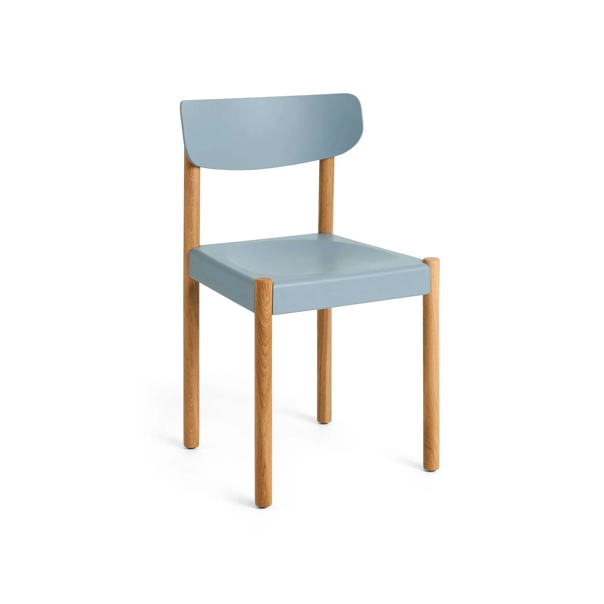 Pack Chair 10 sedia, Rovere oliato-ash blue HAY