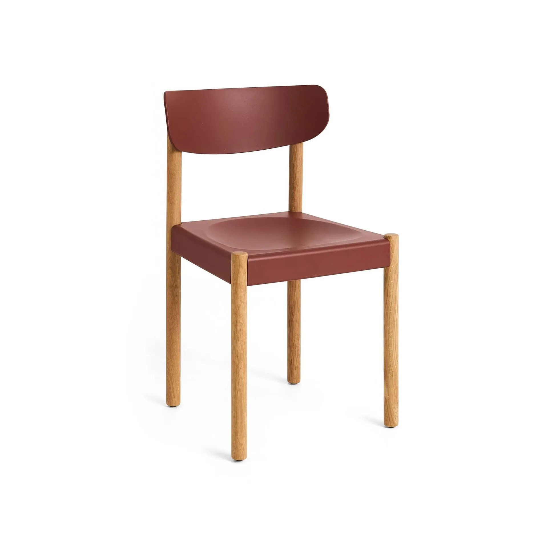 Pack Chair 10 sedia, Rovere oliato-hull red HAY