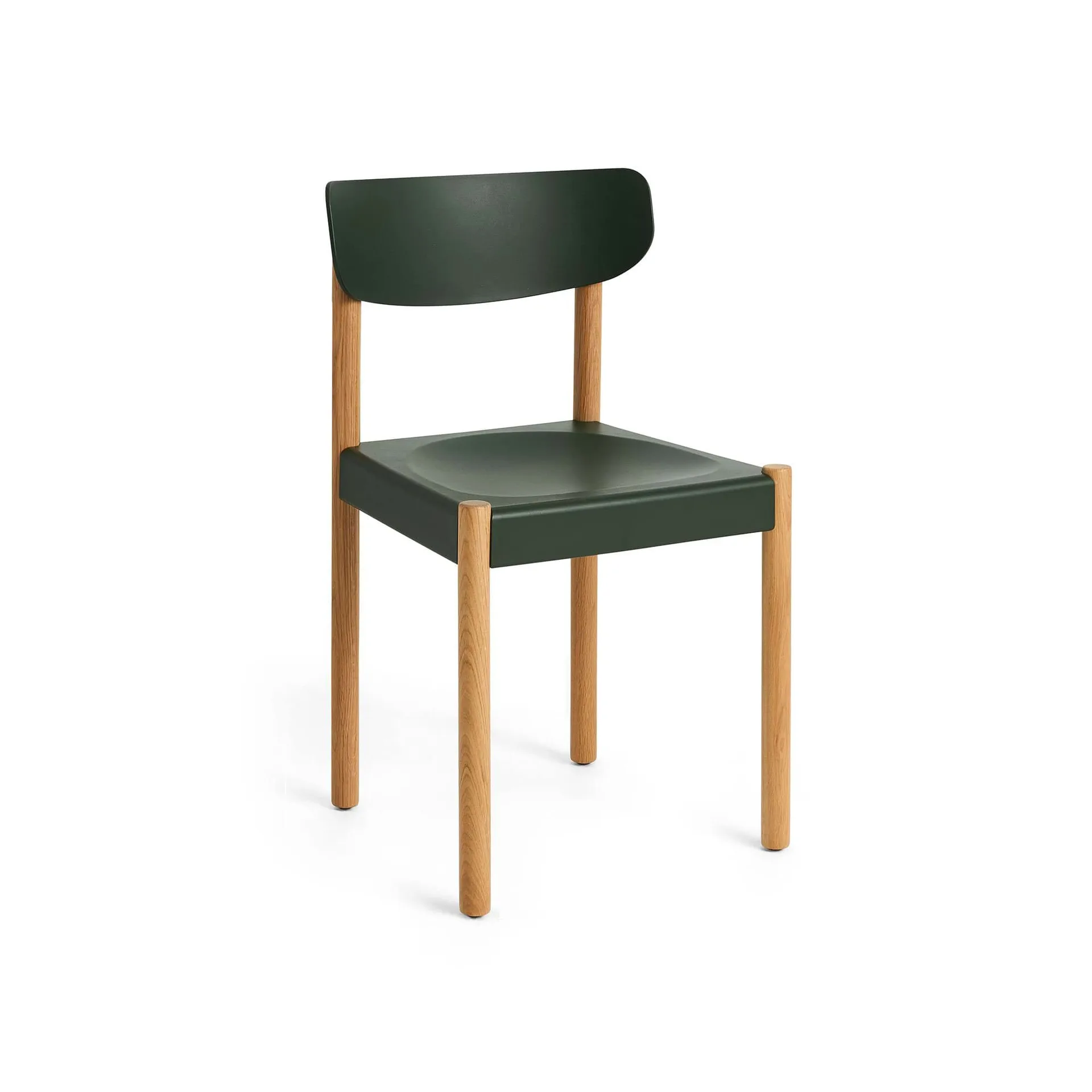 Pack Chair 10 sedia, Rovere oliato-palm green HAY