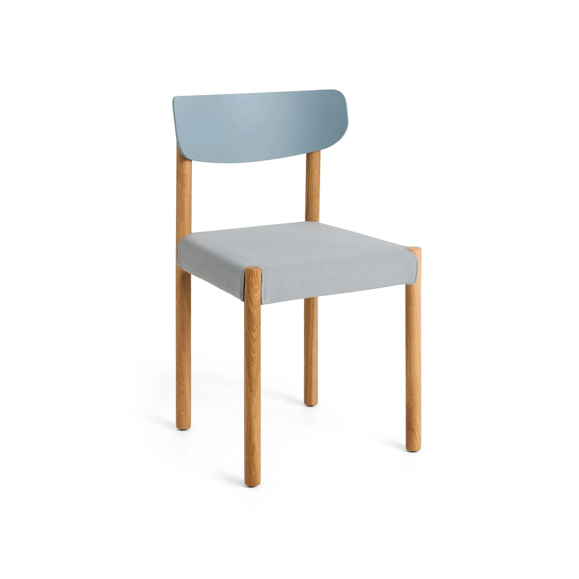Pack Chair 11 sedia, Rovere oliato-ash blue-Steelcut 140 HAY