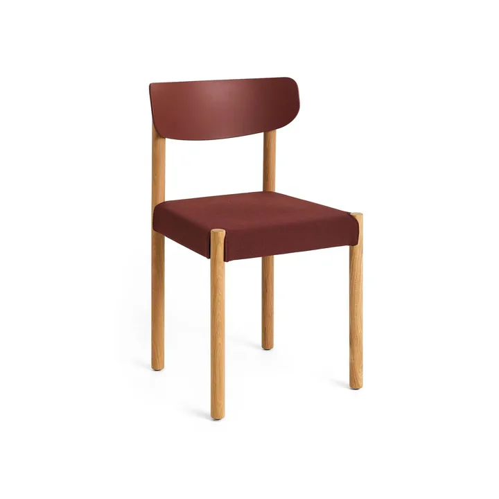 Pack Chair 11 sedia - Rovere oliato-hull red-Steelcut 655 - HAY