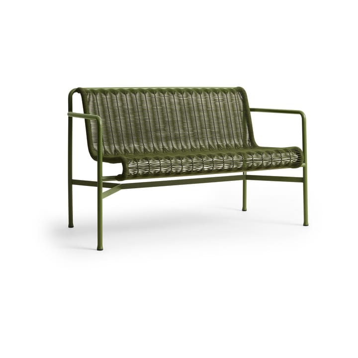 Panca con braccioli Palissade Cord Dining   - Olive - HAY