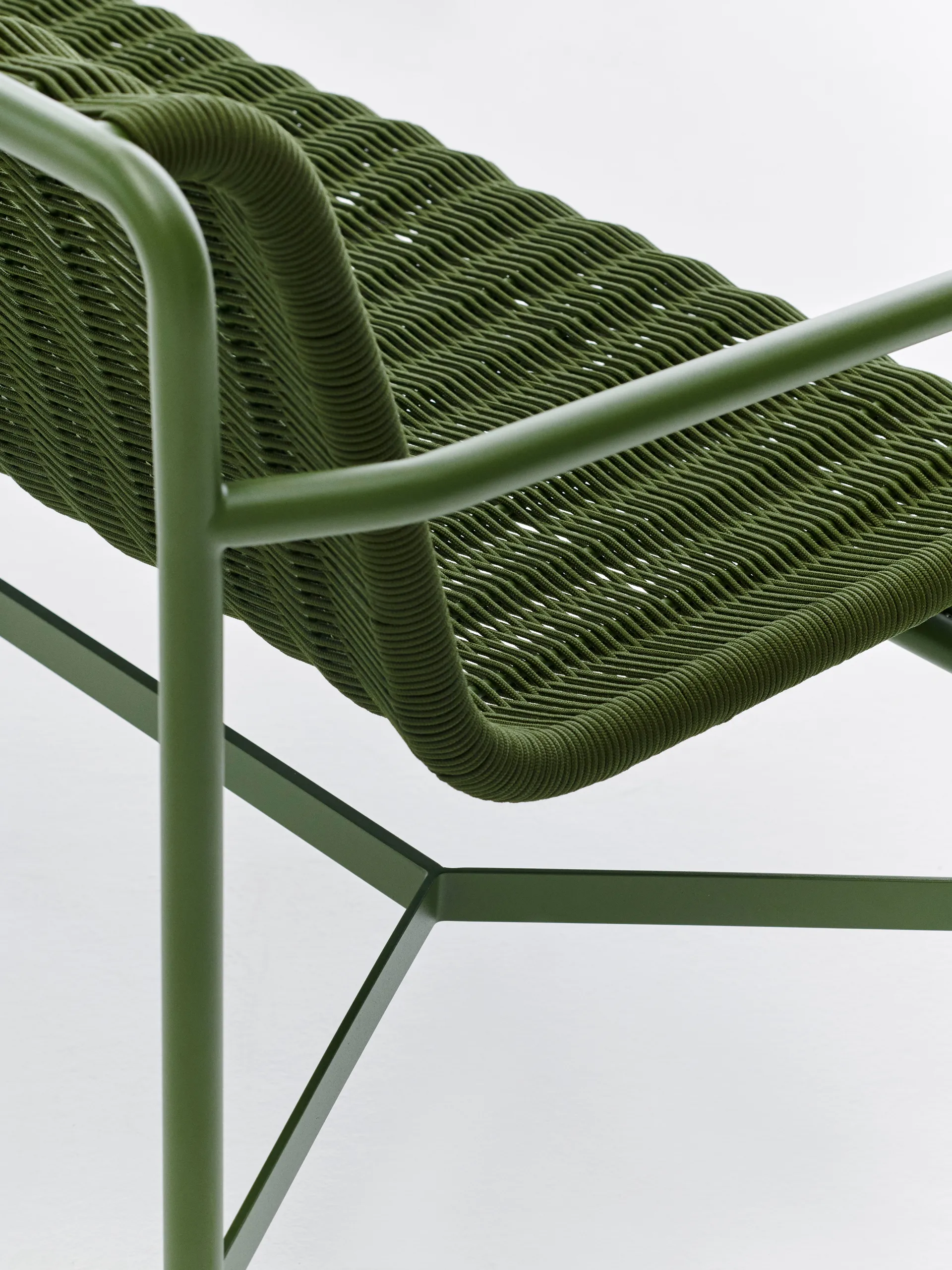 Panca con braccioli Palissade Cord Dining, Olive HAY