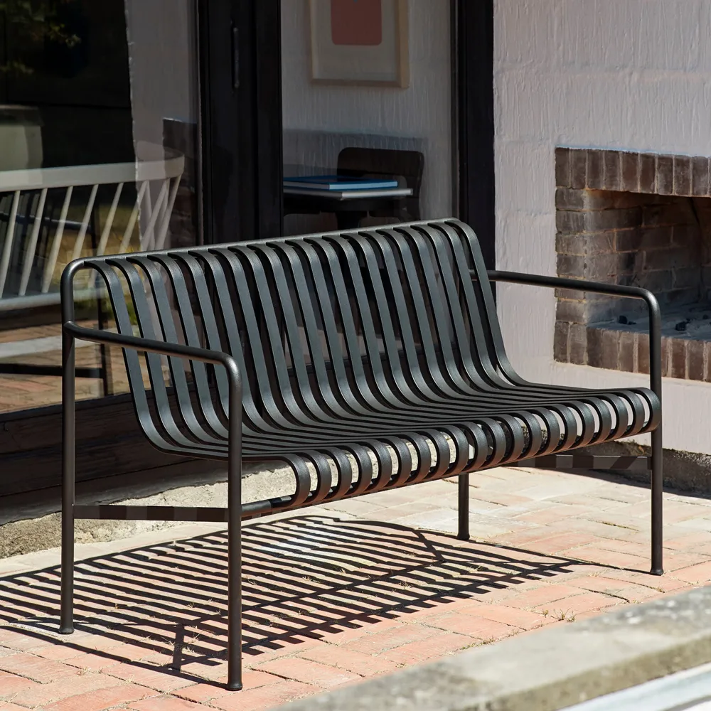 Panca con braccioli Palissade Dining, Anthracite HAY