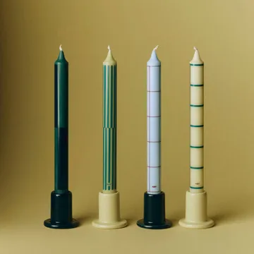 Pattern candele mix 4-pack - Green-silver - HAY