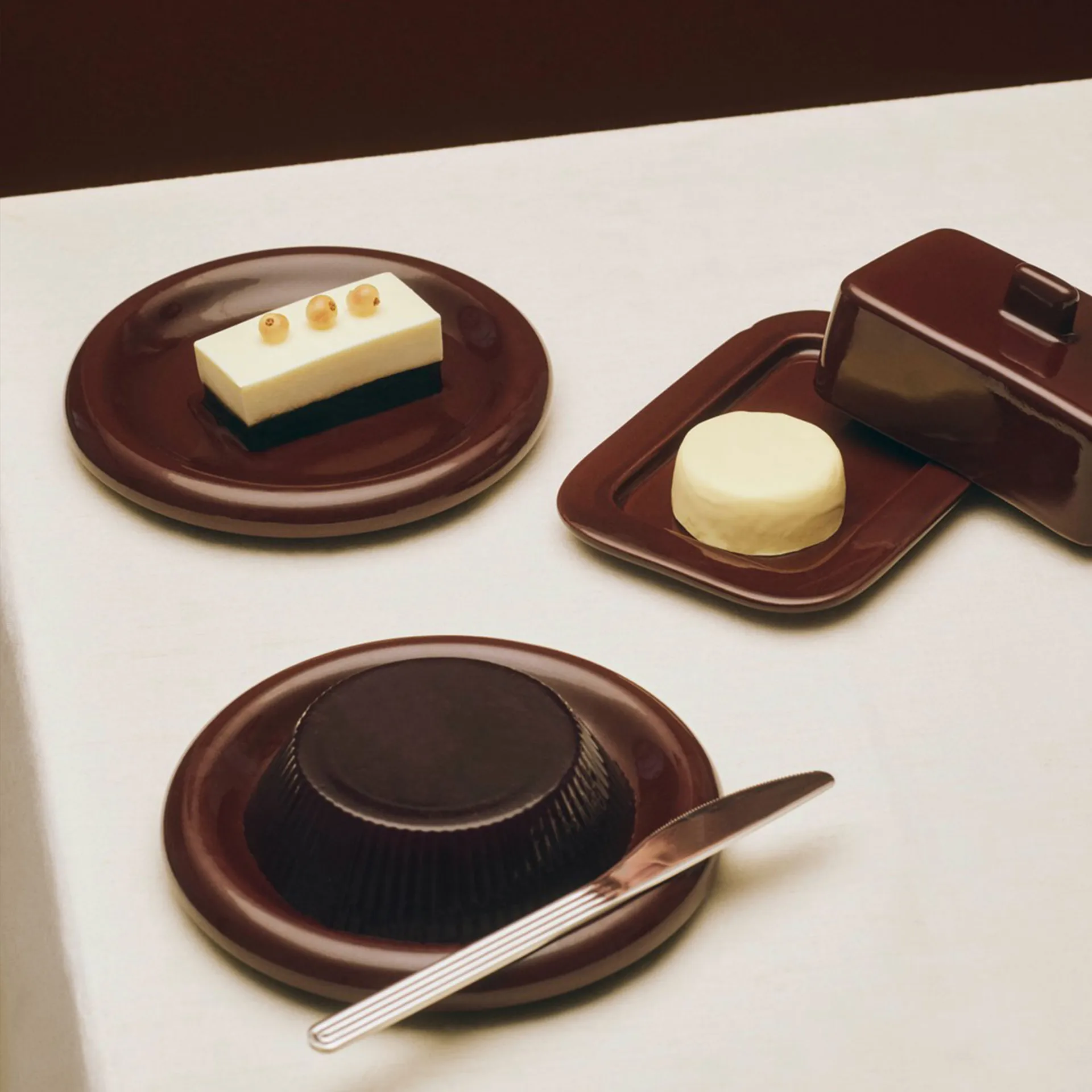 Piatto Barro, Burgundy, Ø18 cm, confezione da 2 HAY