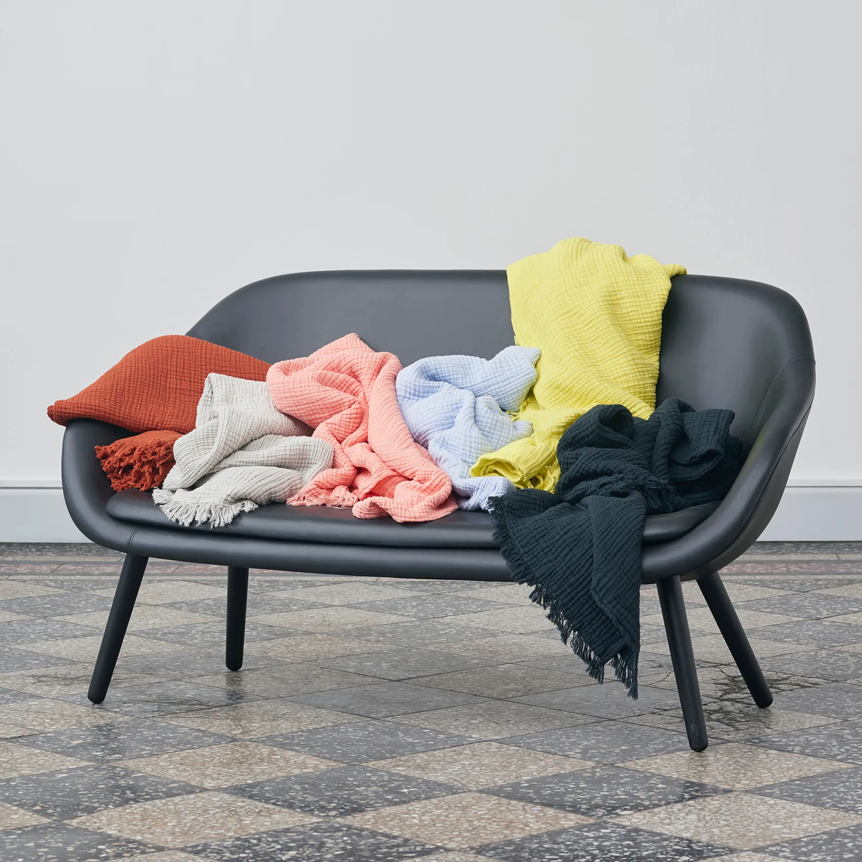 Plaid Crinkle 150x210 cm, grigio HAY