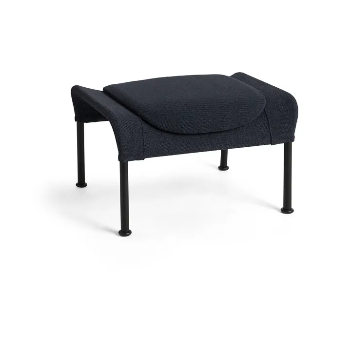 Poggiapiedi O2 Ottoman  - Soft black-verniciato nero acciaio - HAY