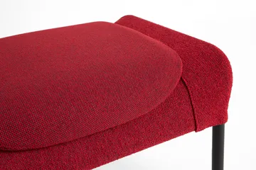 Poggiapiedi O2 Ottoman  - Soft red-verniciato in nero acciaio - HAY