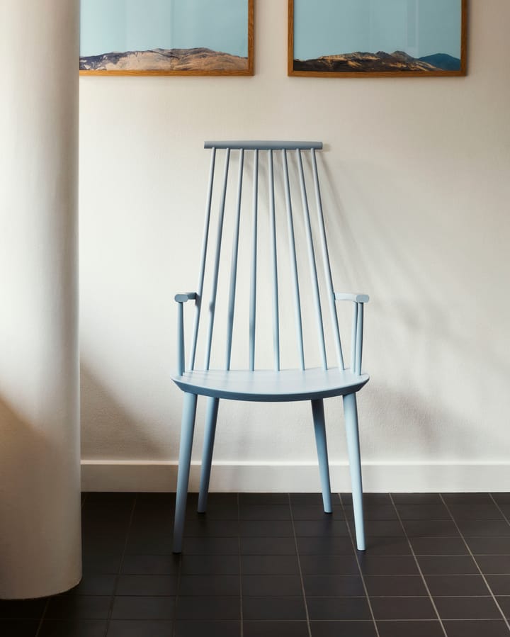 Poltrona J110, Faggio laccato blu ardesia HAY