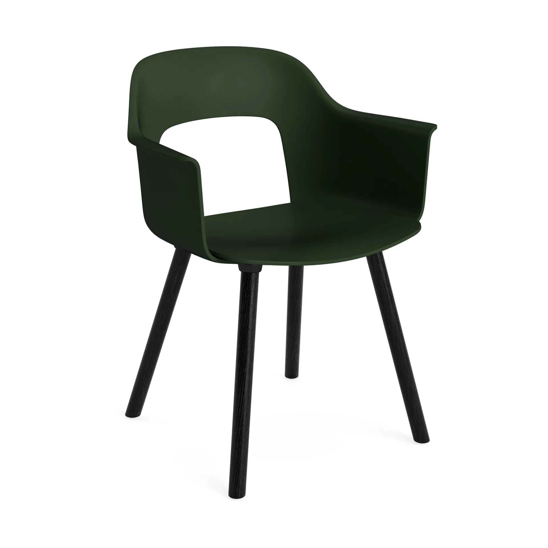 Poltrona Layout 221  , Bottle green-rovere verniciato nero HAY