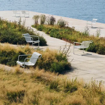 Poltrona lounge bassa Palissade Cantilever - Acciaio zincato a caldo - HAY