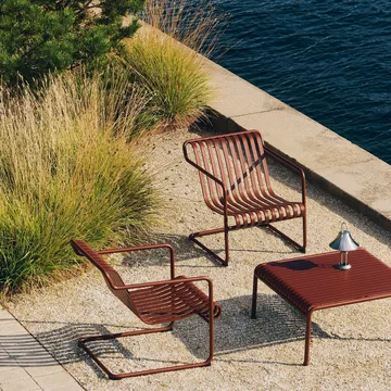 Poltrona lounge bassa Palissade Cantilever - Iron red - HAY