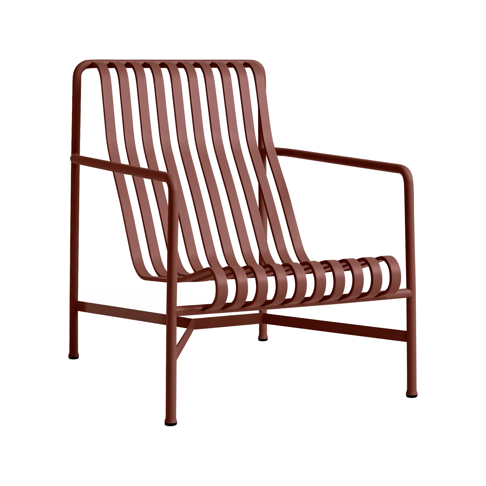 Poltrona lounge Palissade High, Iron red HAY