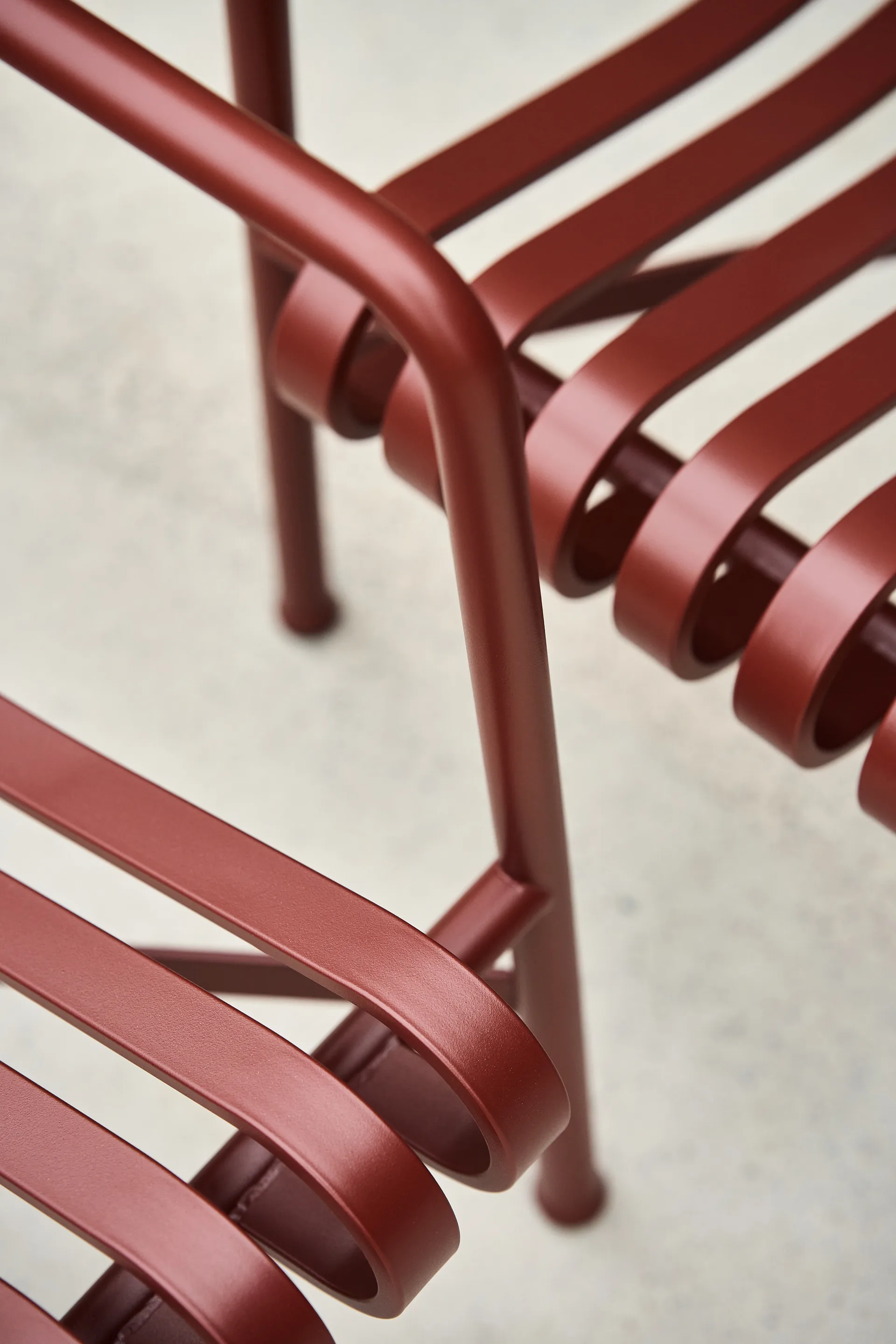 Poltrona lounge Palissade Low, Iron red HAY