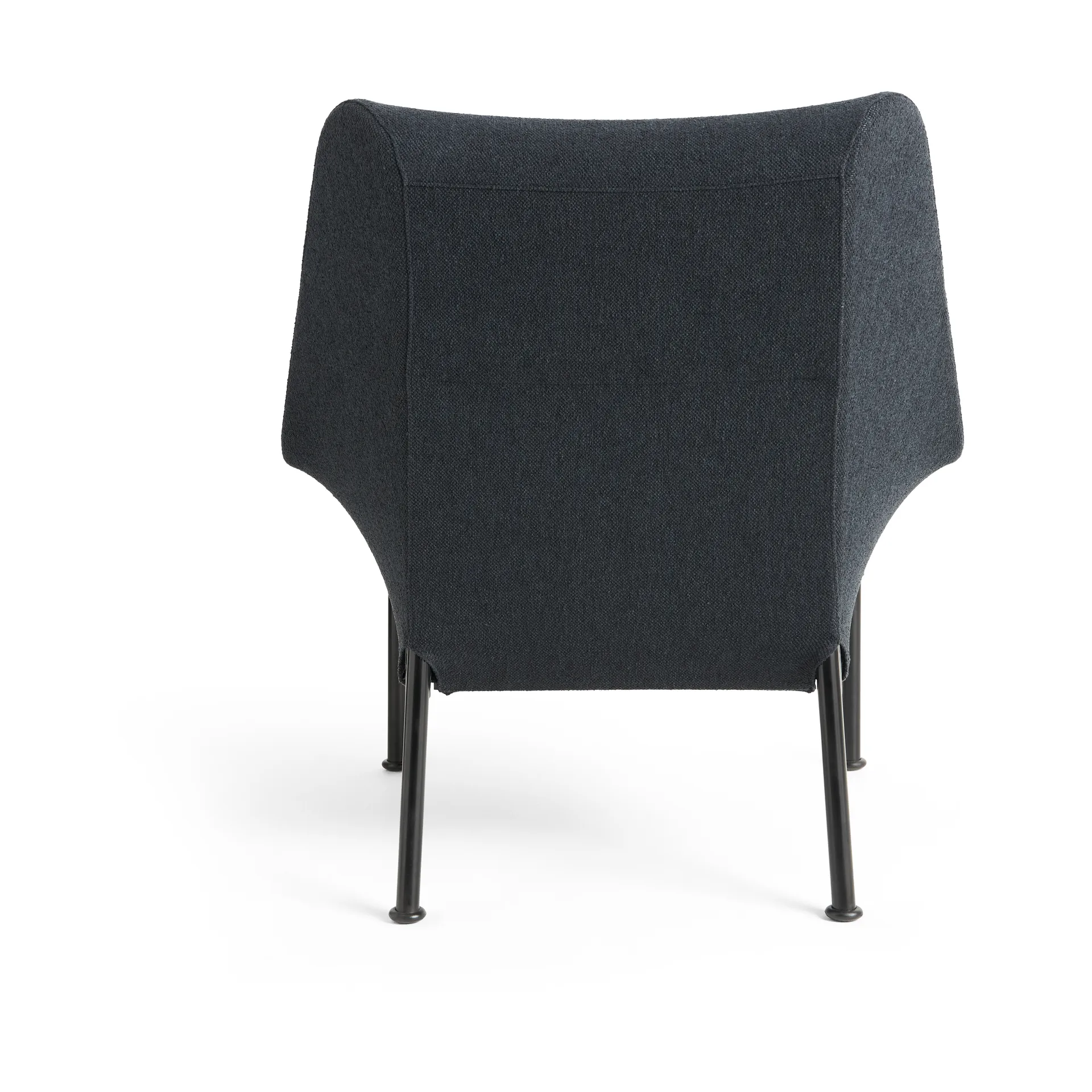 Poltrona O2 Lounge Chair, Soft black-verniciato nero acciaio HAY