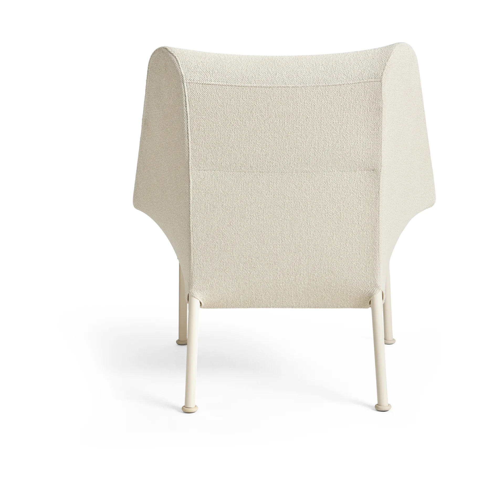 Poltrona O2 Lounge Chair, Soft cream-laccato in acciaio eggshell HAY