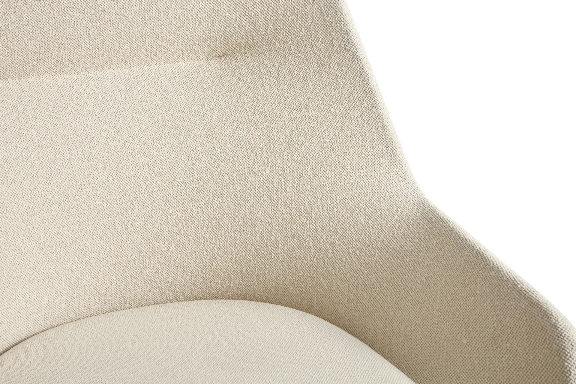 Poltrona O2 Lounge Chair, Soft cream-laccato in acciaio eggshell HAY