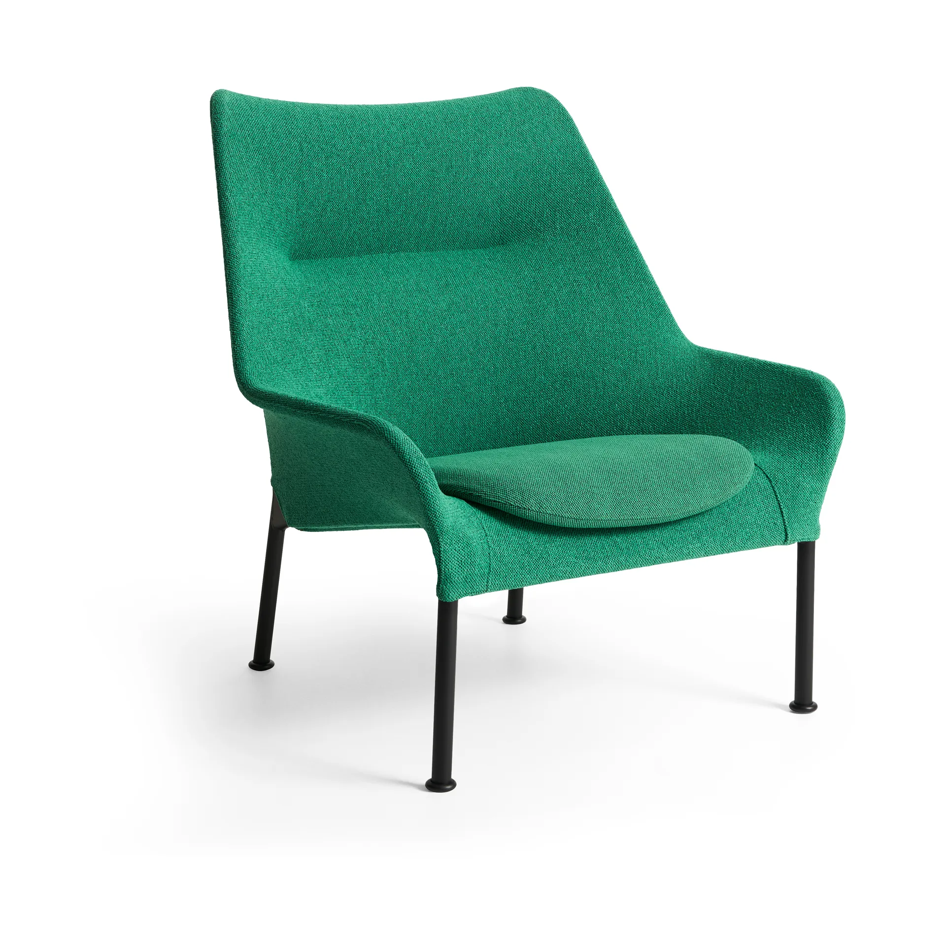 Poltrona O2 Lounge Chair, Soft green-acciaio verniciato nero HAY