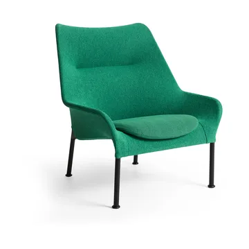 Poltrona O2 Lounge Chair - Soft green-acciaio verniciato nero - HAY
