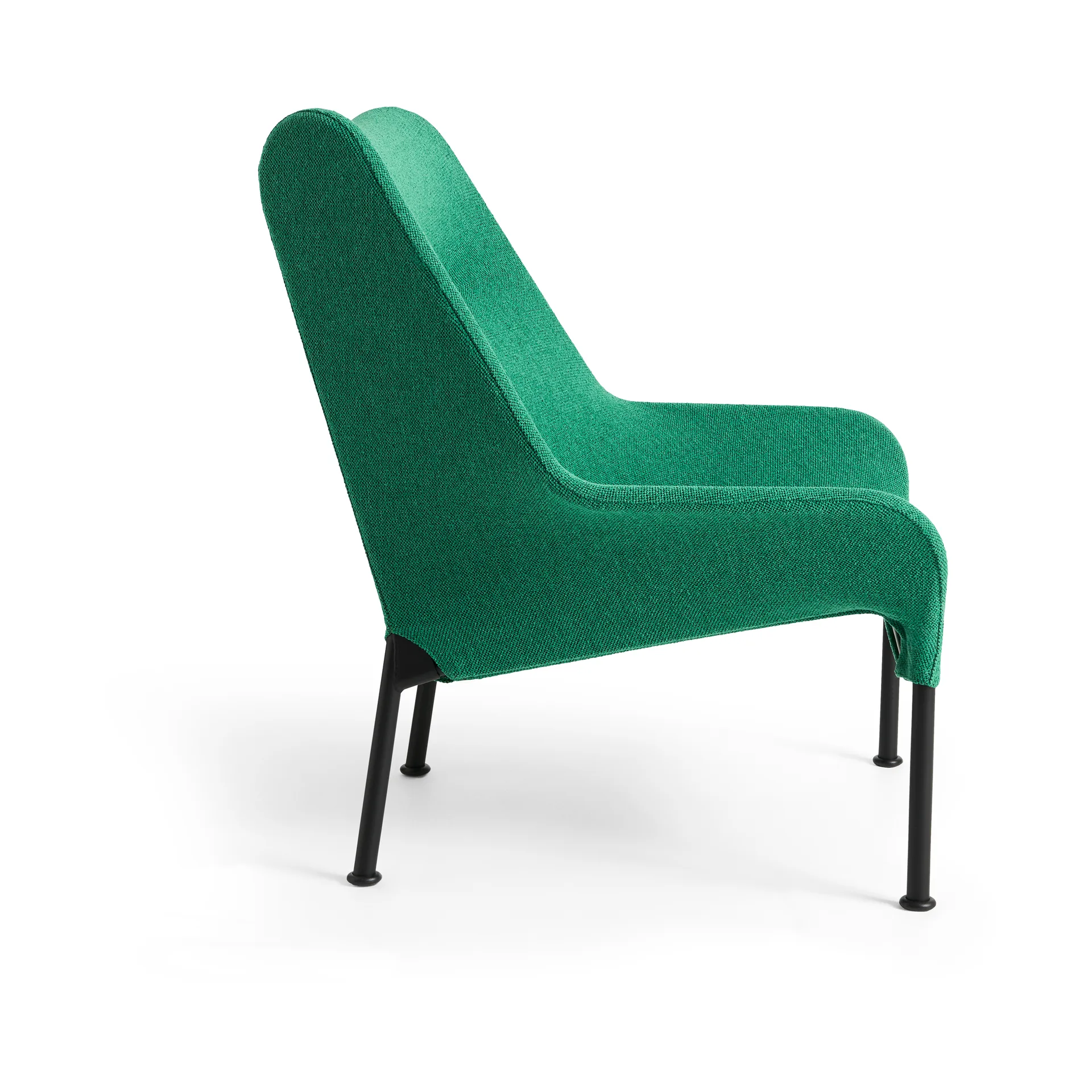 Poltrona O2 Lounge Chair, Soft green-acciaio verniciato nero HAY