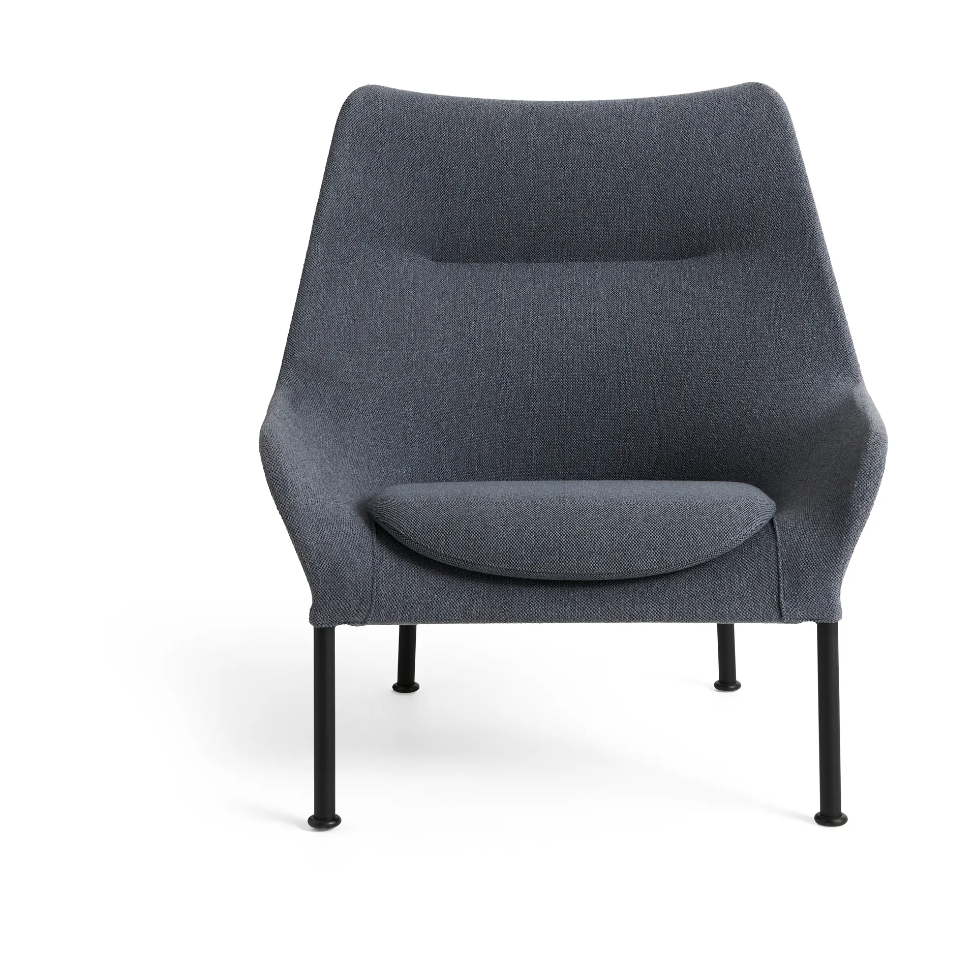 Poltrona O2 Lounge Chair, Soft grey-acciaio verniciato nero HAY