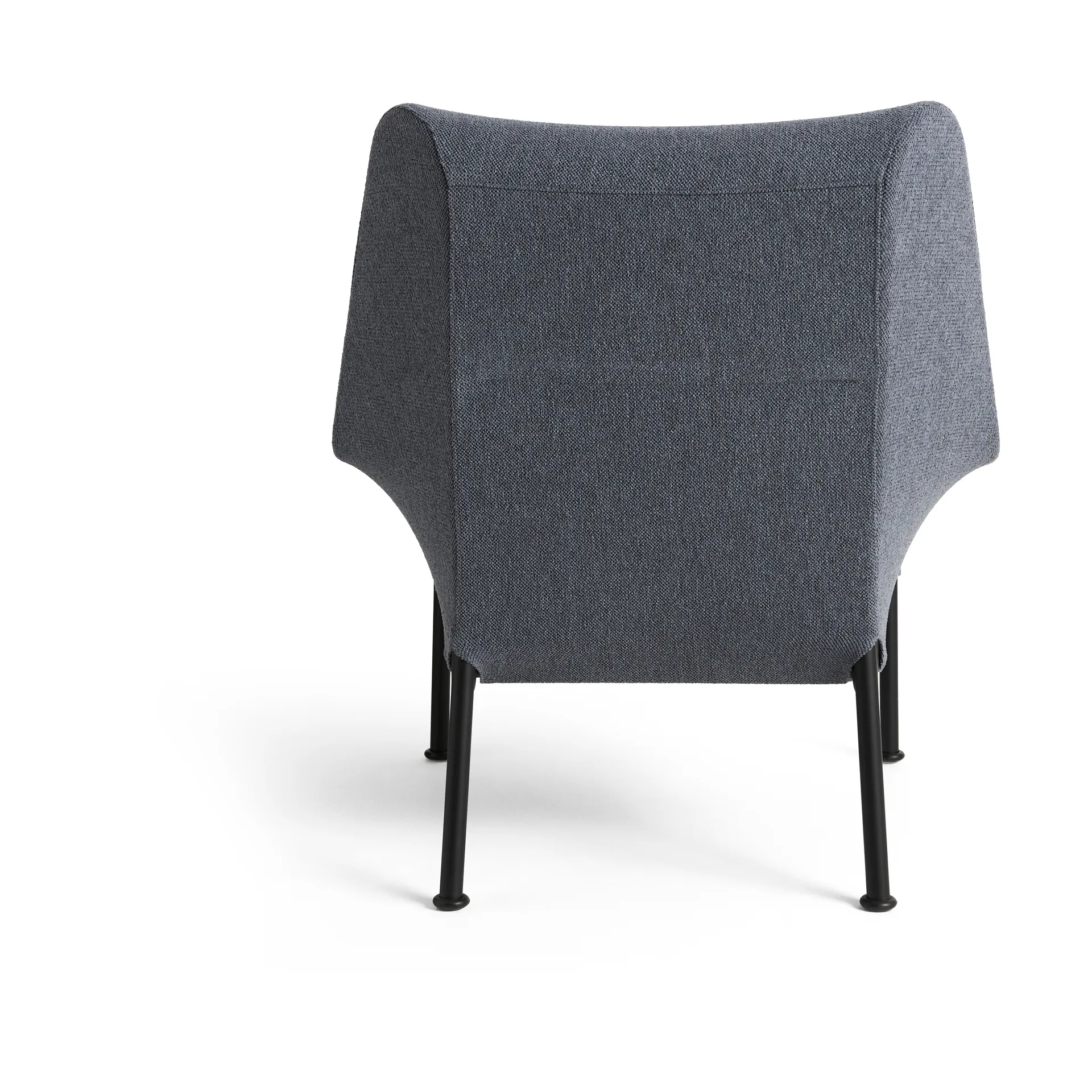 Poltrona O2 Lounge Chair, Soft grey-acciaio verniciato nero HAY