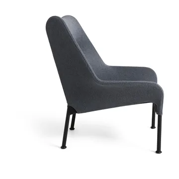 Poltrona O2 Lounge Chair - Soft grey-acciaio verniciato nero - HAY