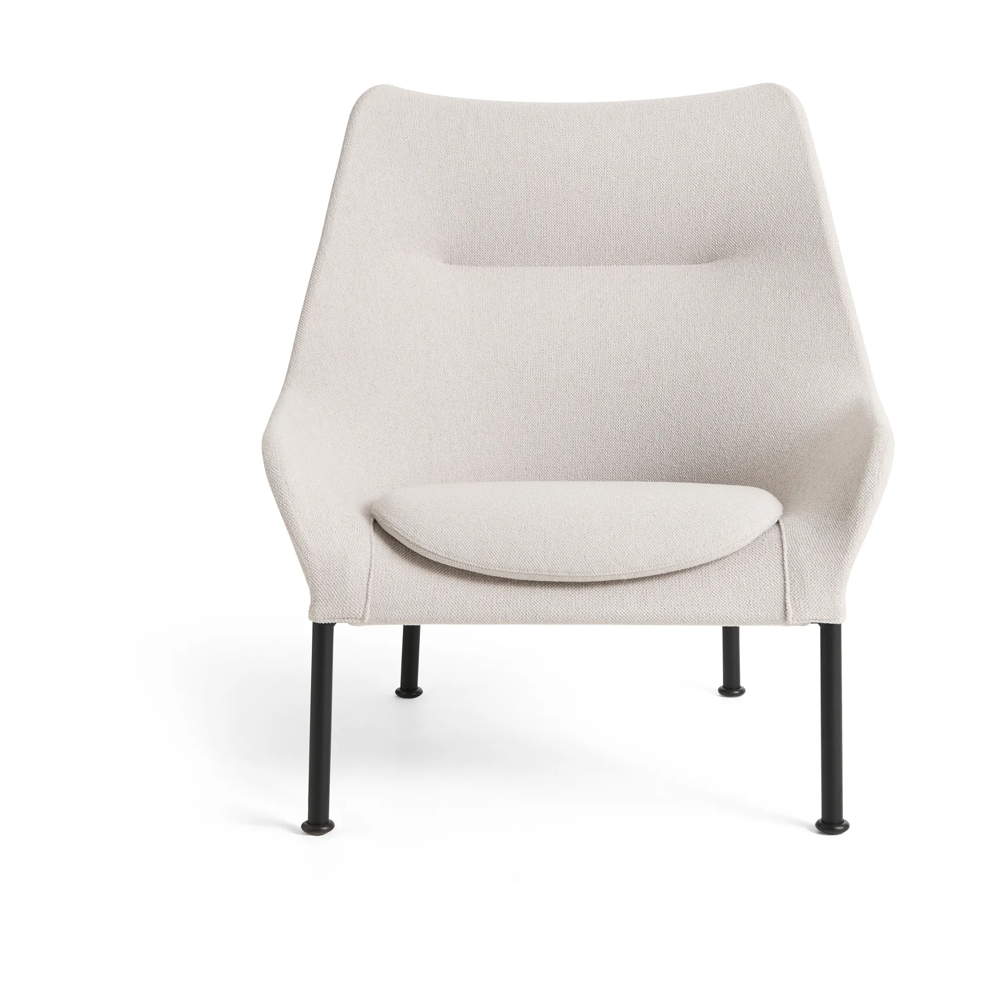 Poltrona O2 Lounge Chair, Soft light laccato grigio nero acciaio HAY