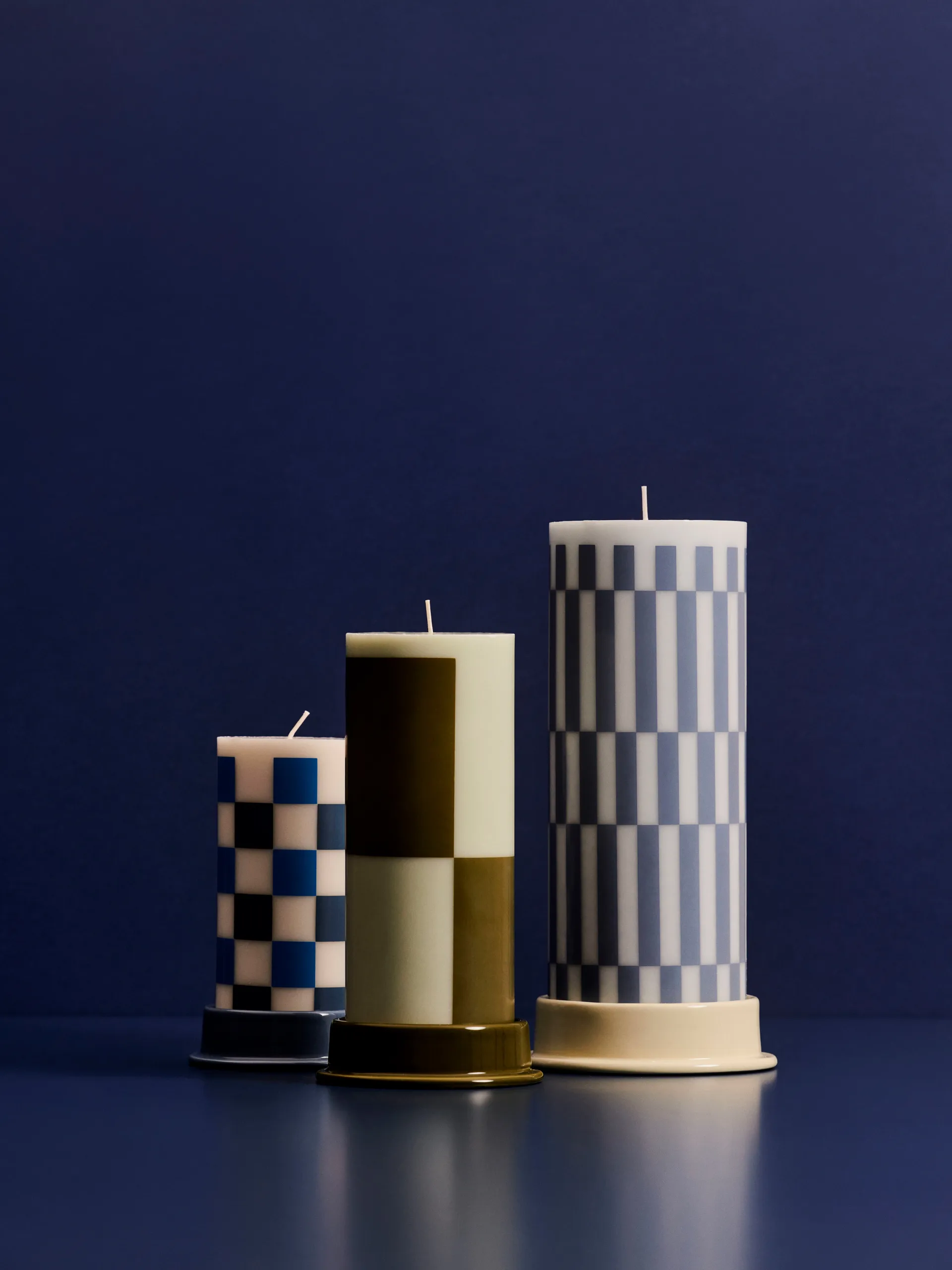 Portacandele Column L 12,8 cm, Lime white HAY